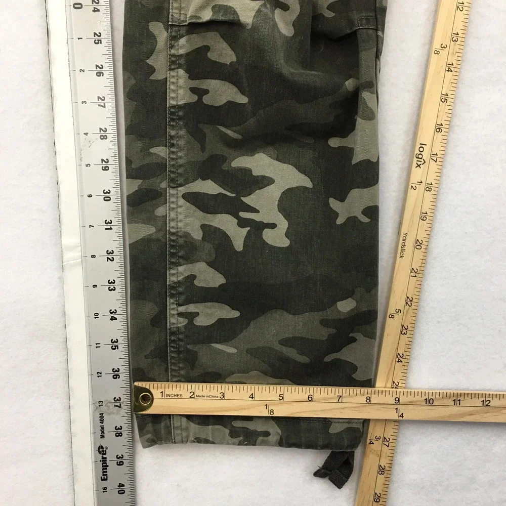Banana Republic Mens Olive Camo Cargo Pants Military Green Camouflage Size 34